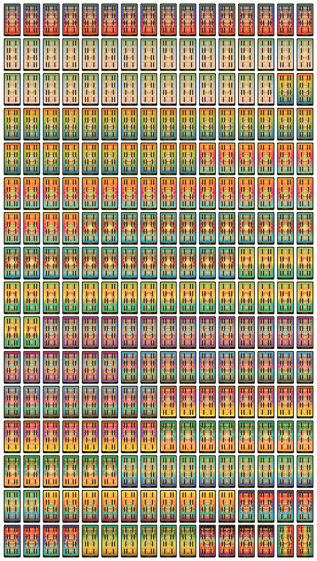 Set of 256 Odu Ifa Divination Cards